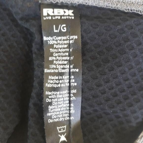 Retro 80's Sleeveless Muscle Shirt Gray Black Netted Breathable Mesh RBX Size L - Picture 3 of 8